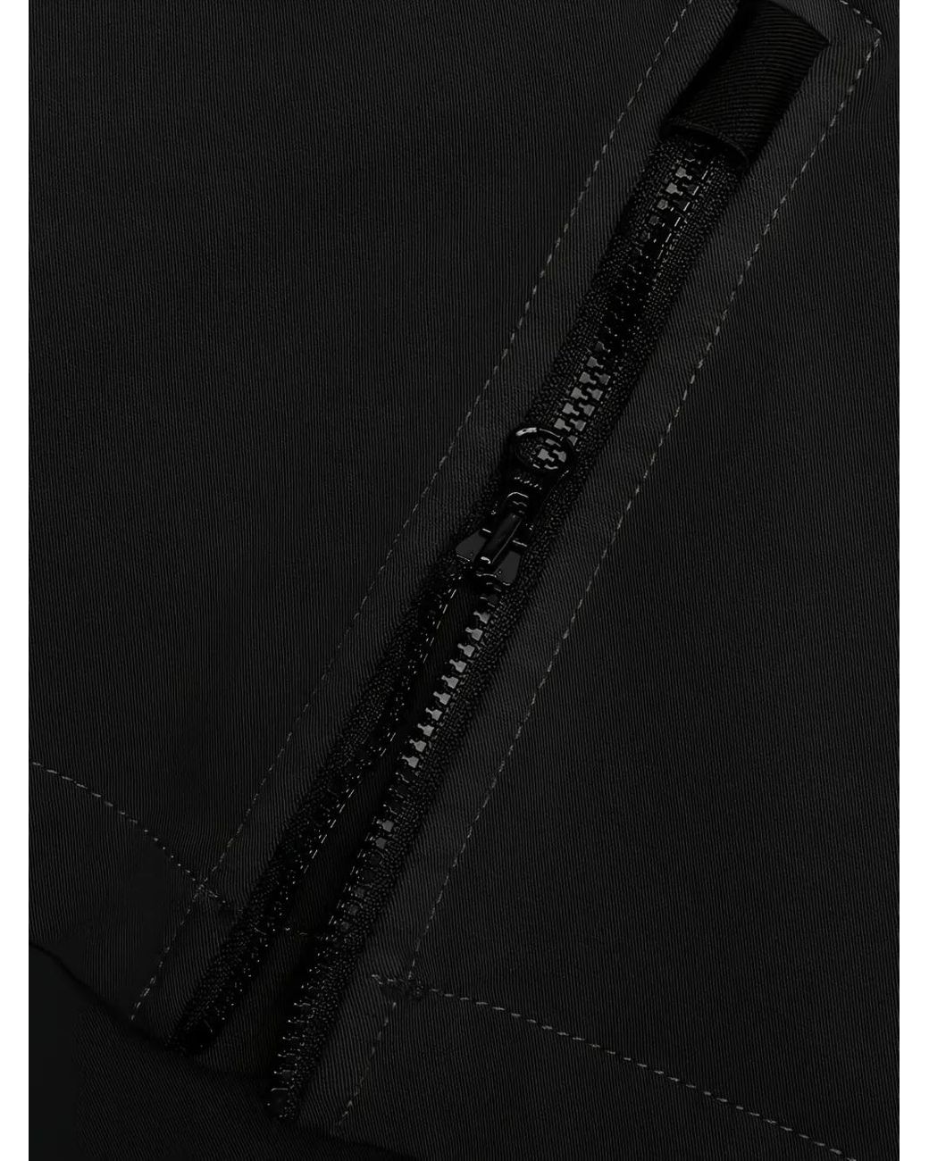 Stone Island Black Detachable Compass-Badge Zip Trousers for men