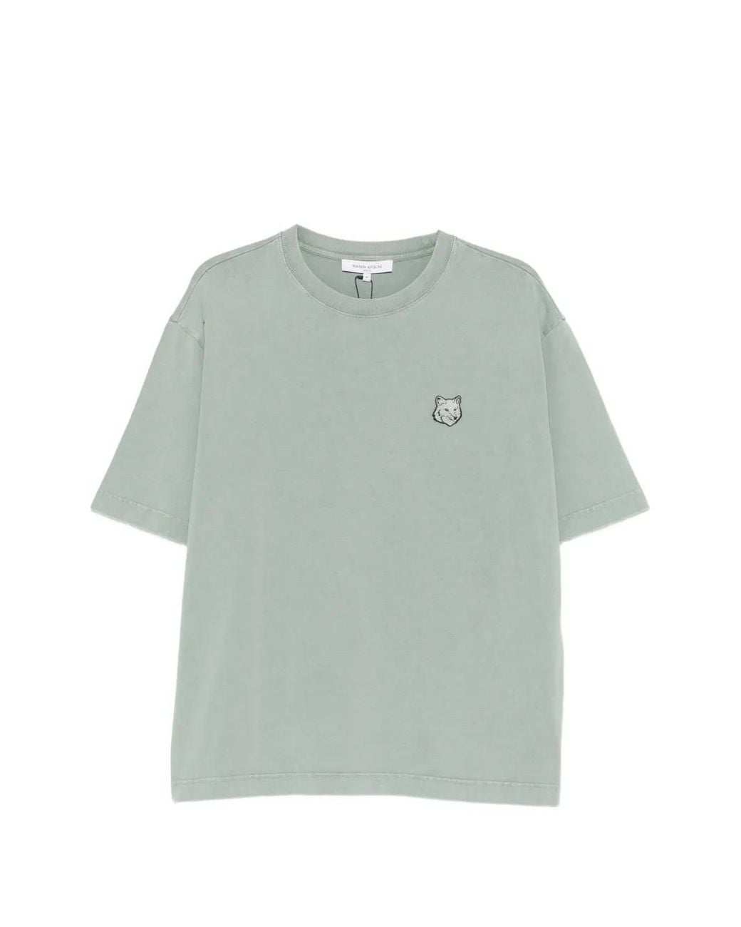 Maison Kitsuné Green Logo-Patch T-Shirt for men