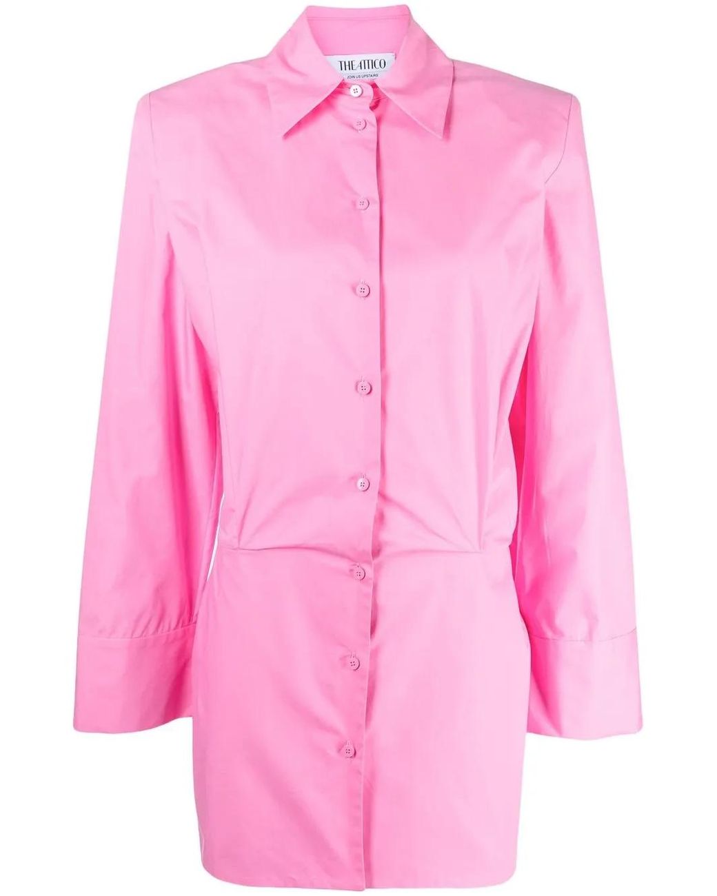The Attico Pink Margot Cotton Short Dress