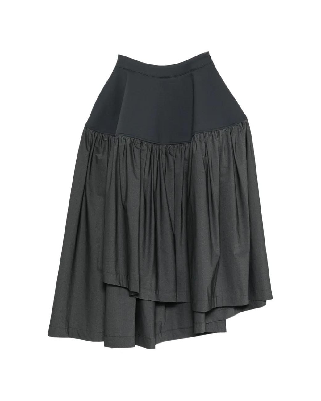 Issey Miyake Gray Mute Asymmetric Gathered Dress