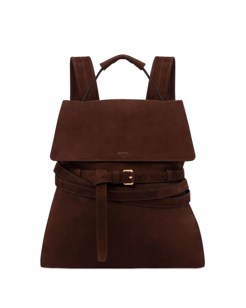 Moschino Brown Large Tie Me Backpack