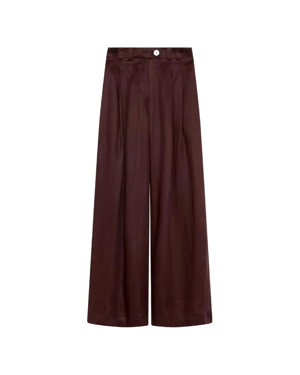 Marella Purple Slub-Texture Pleated Trousers