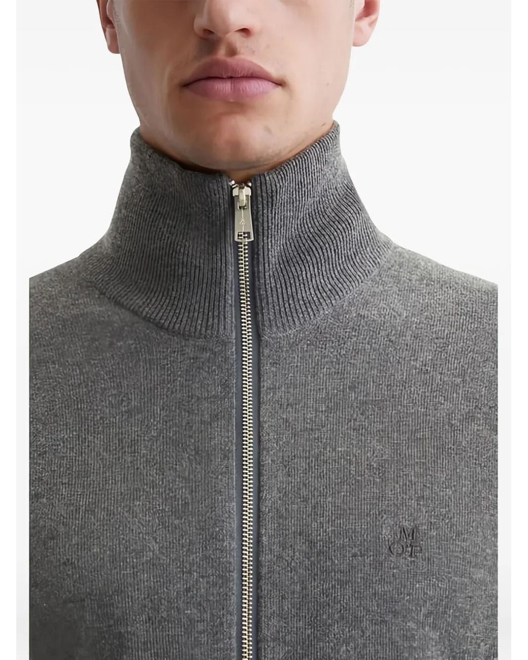Marc O' Polo Gray Zip-Up Cardigan for men