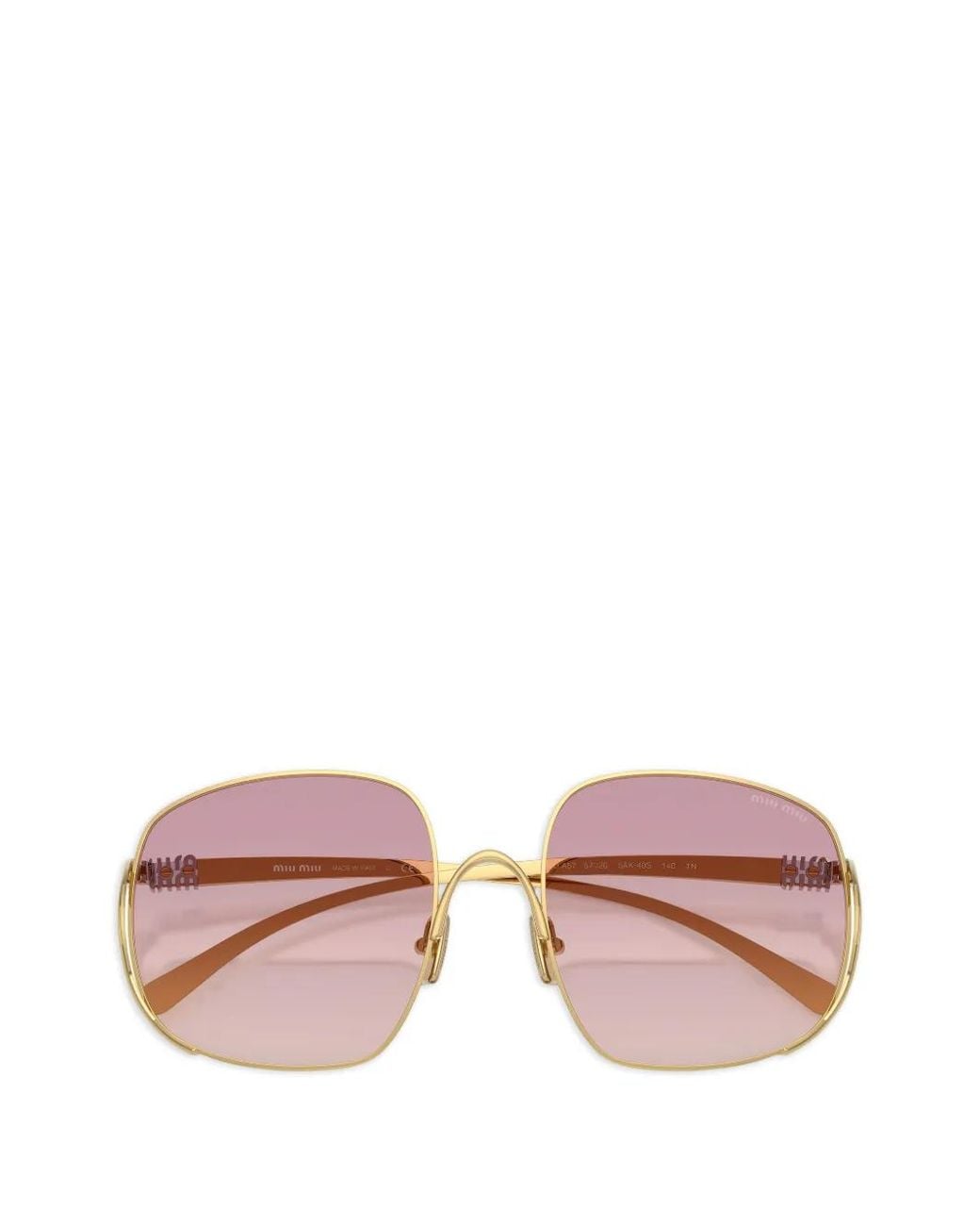 Miu Miu Pink Square-Frame Sunglasses