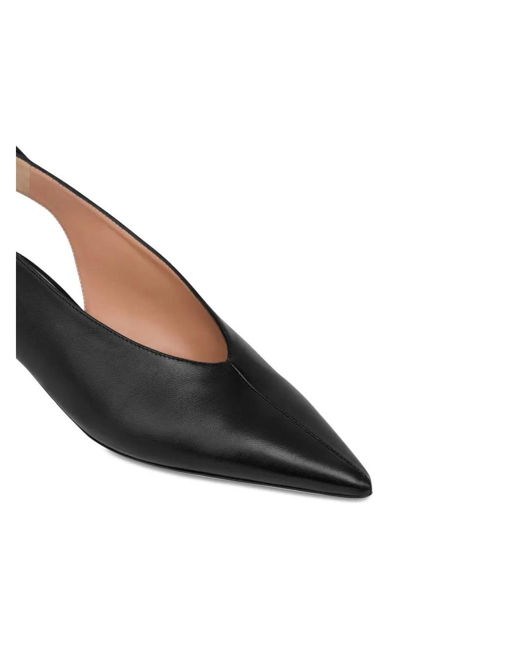 Alberta Ferretti Blue Pointed Toe Slingback Pumps With Bow Detail