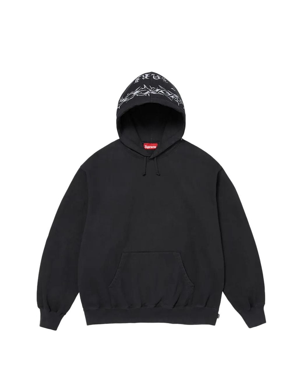 Supreme Black Forever Graphic-Print Hoodie for men