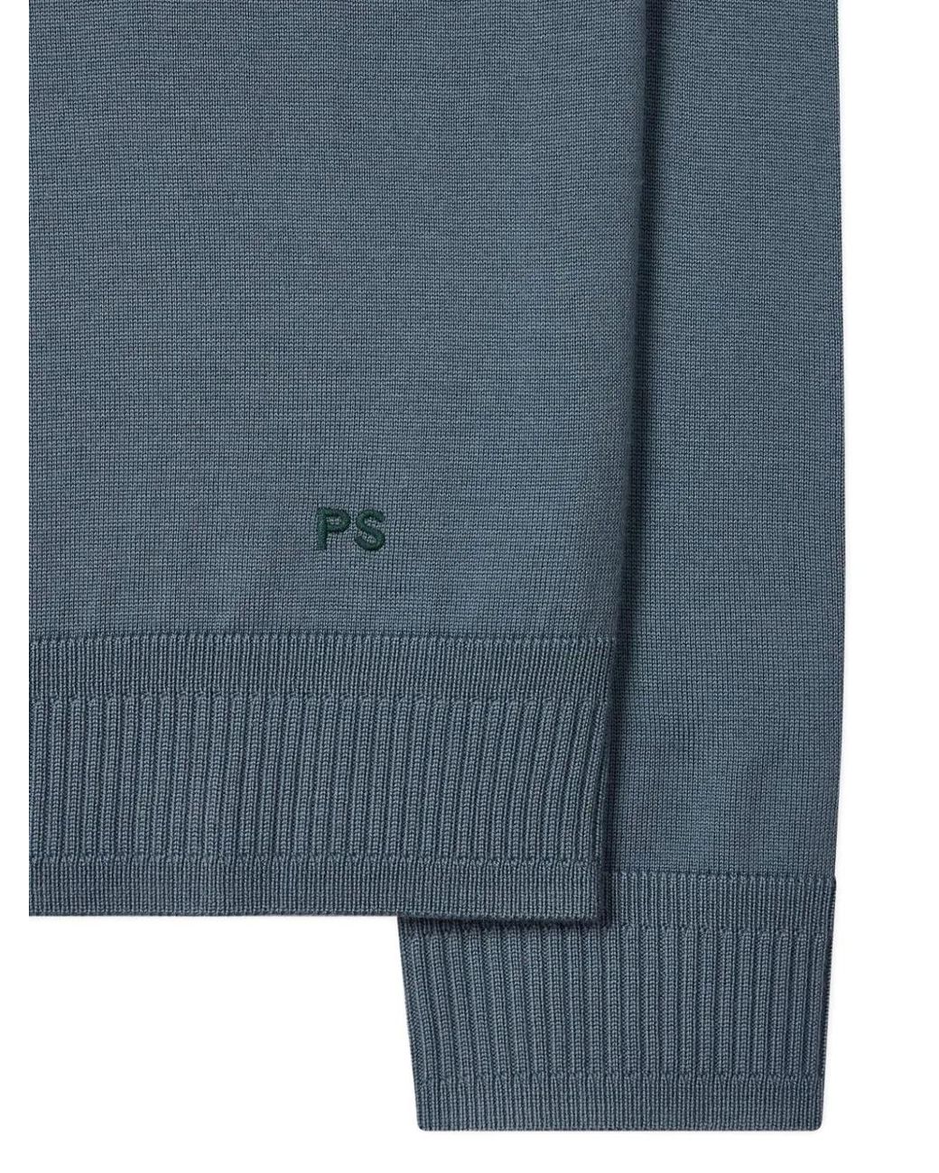 Paul Smith Blue Crew-Neck Wool Sweater for men