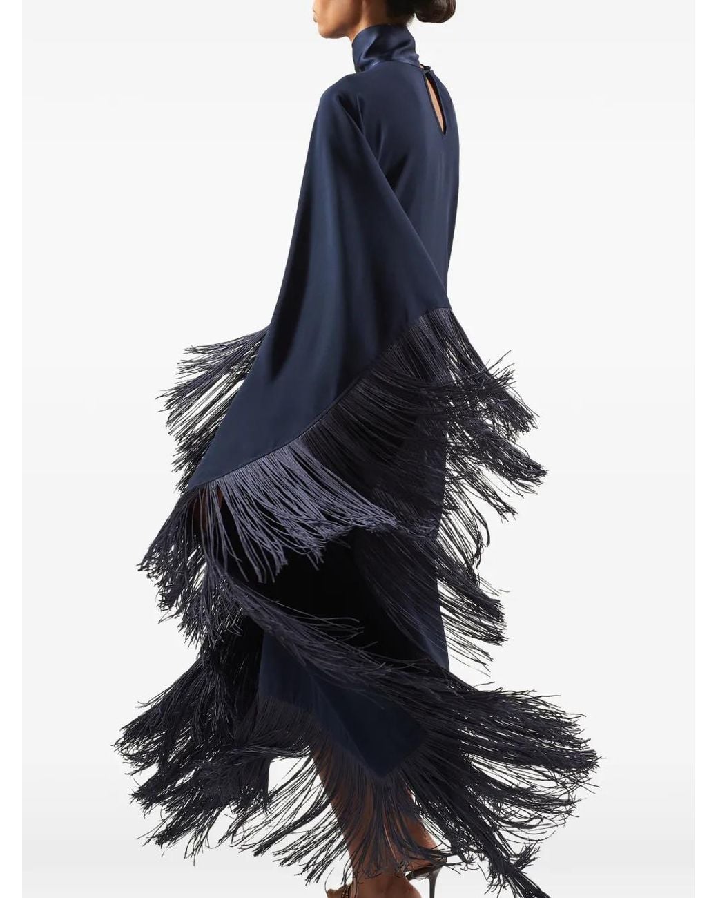 Taller Marmo Blue Mrs Ross Fringed Maxi Dress