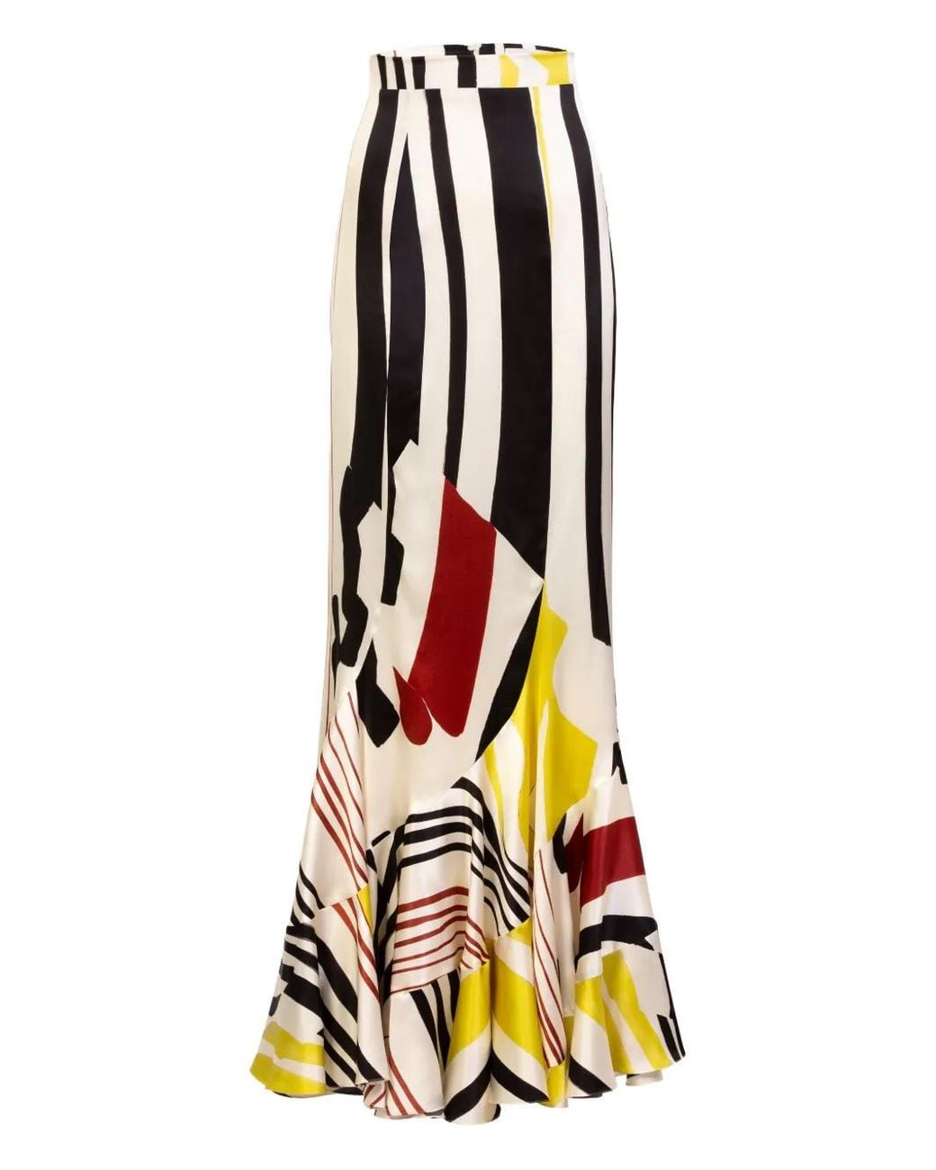 Silvia Tcherassi White Florina Patterned Maxi Skirt