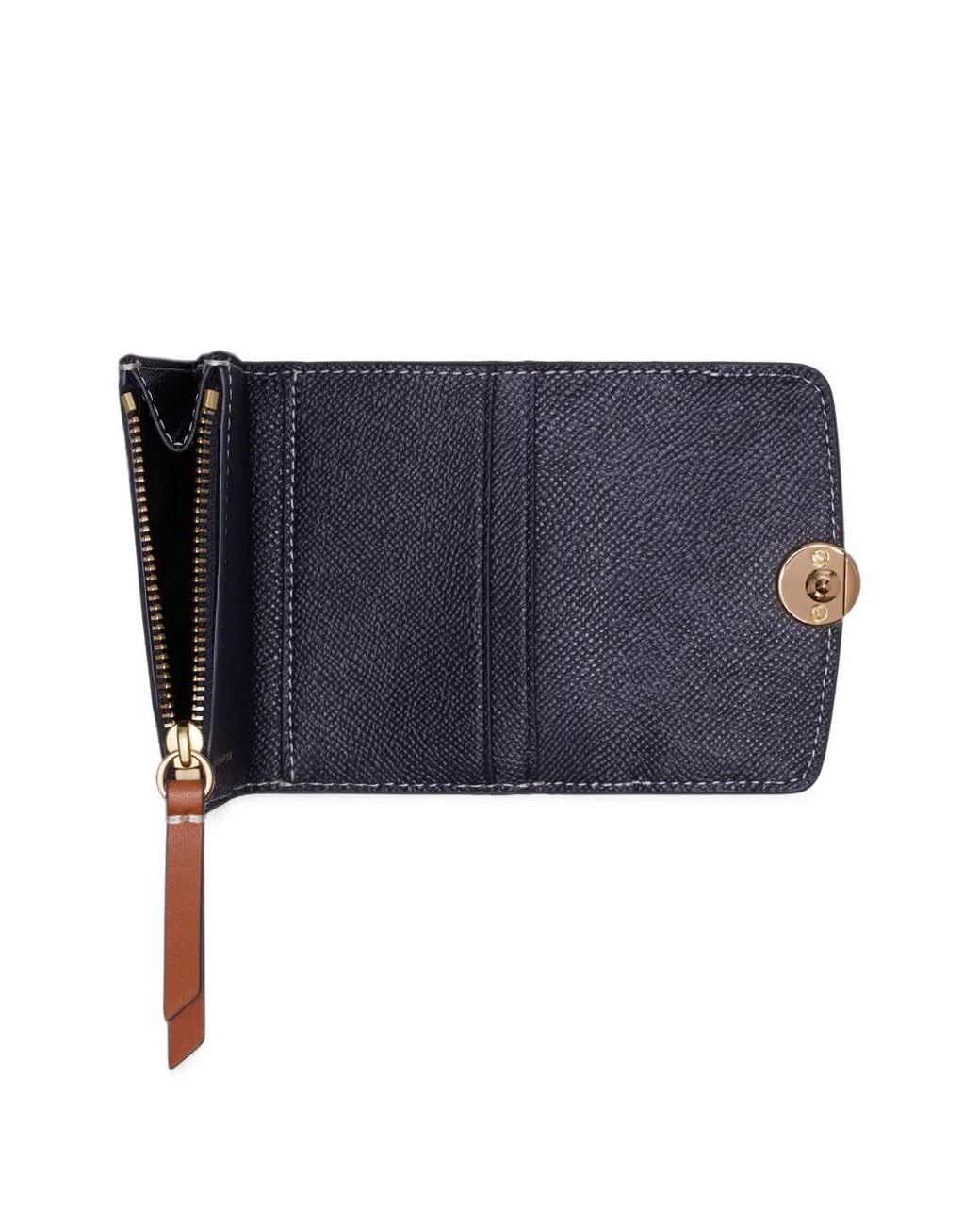Tory Burch Blue T Monogram Romy Flap Wallet