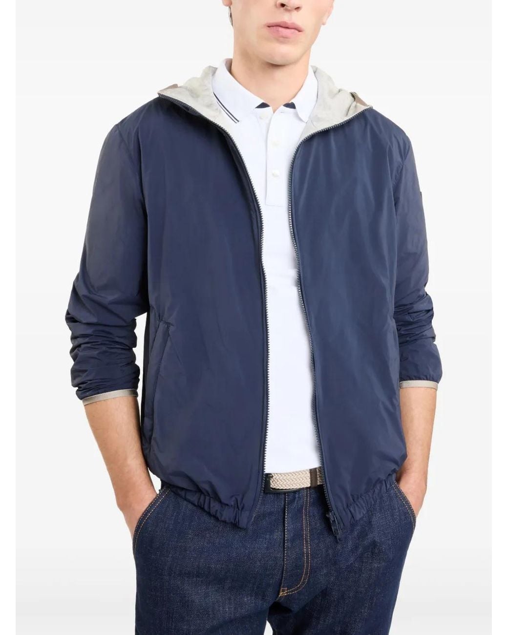 Fay Blue Wind Breaker Jacket for men