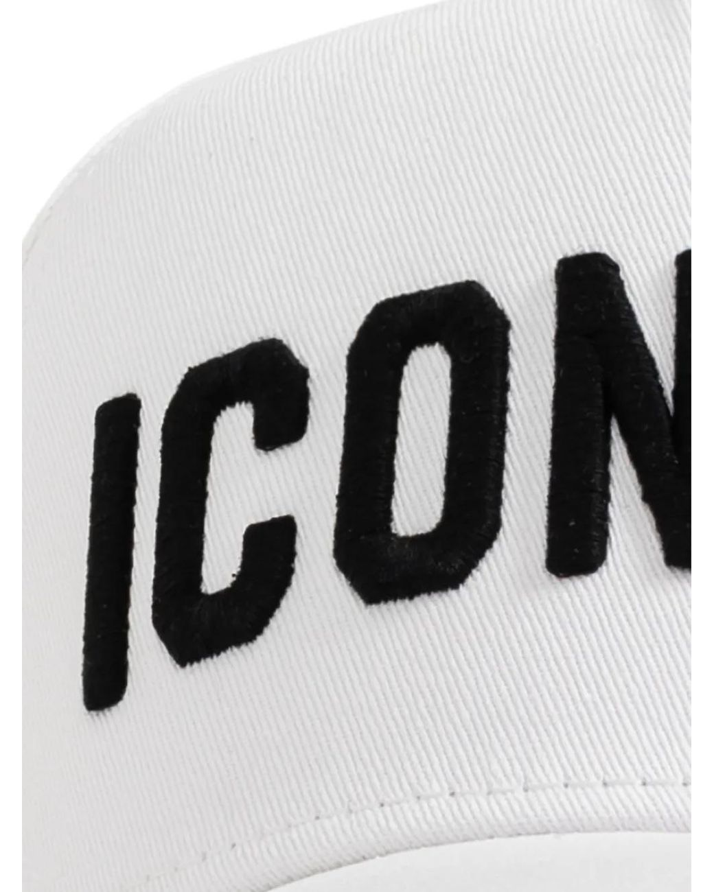 DSquared² White Iconique Baseball Cap for men