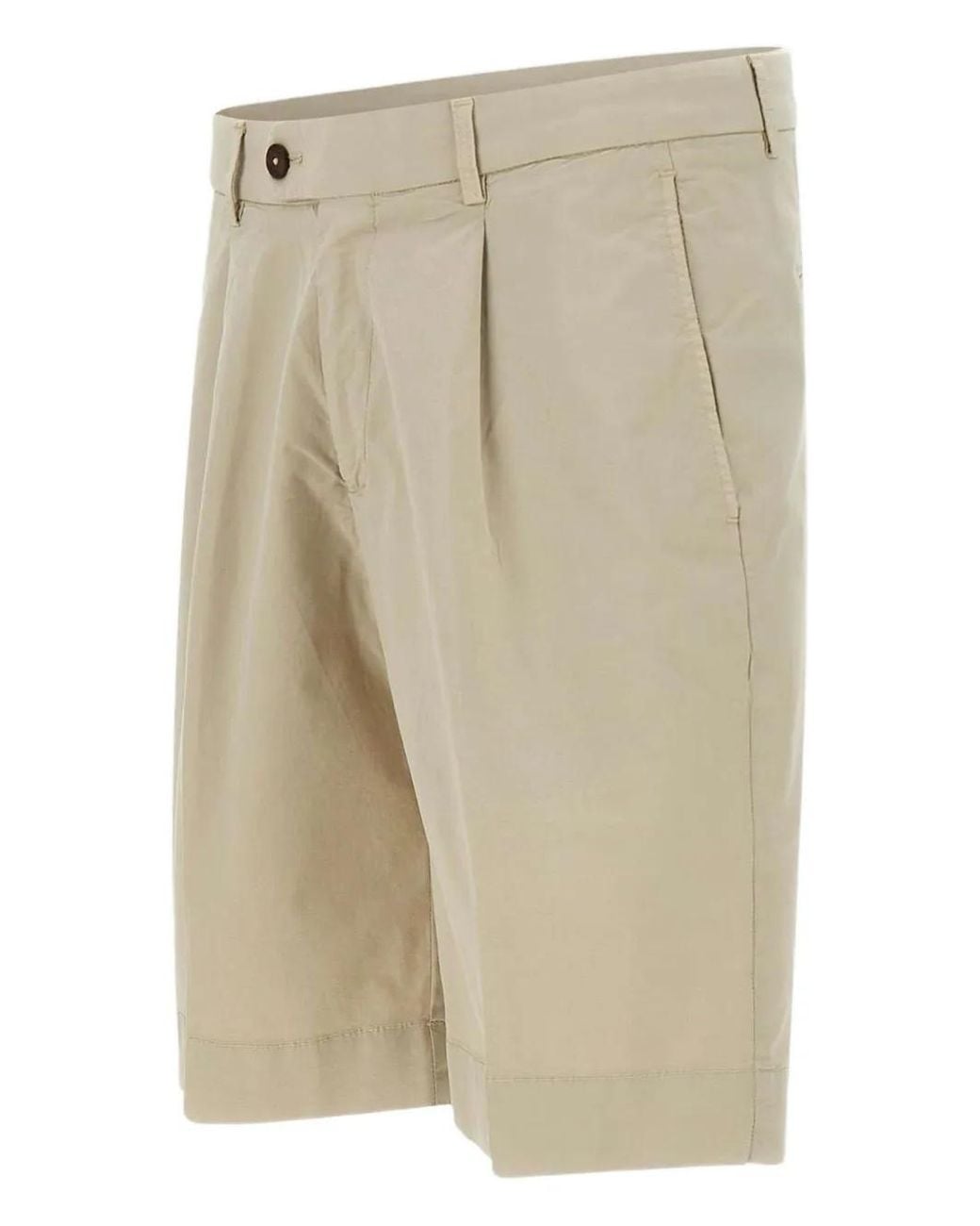 Devore Natural Pleated Shorts for men