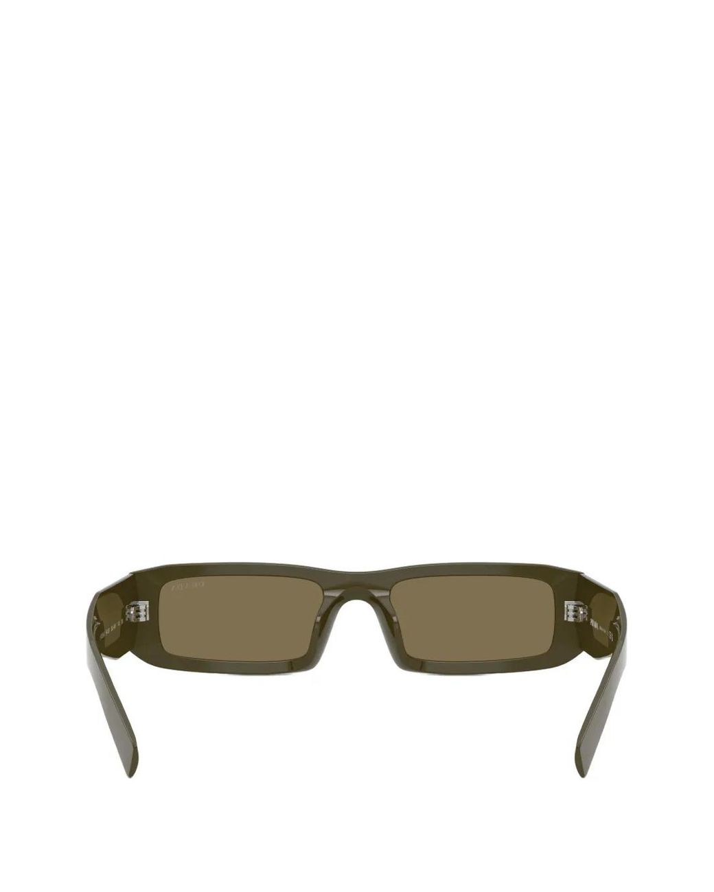 Prada Green Triangle-Logo Sunglasses