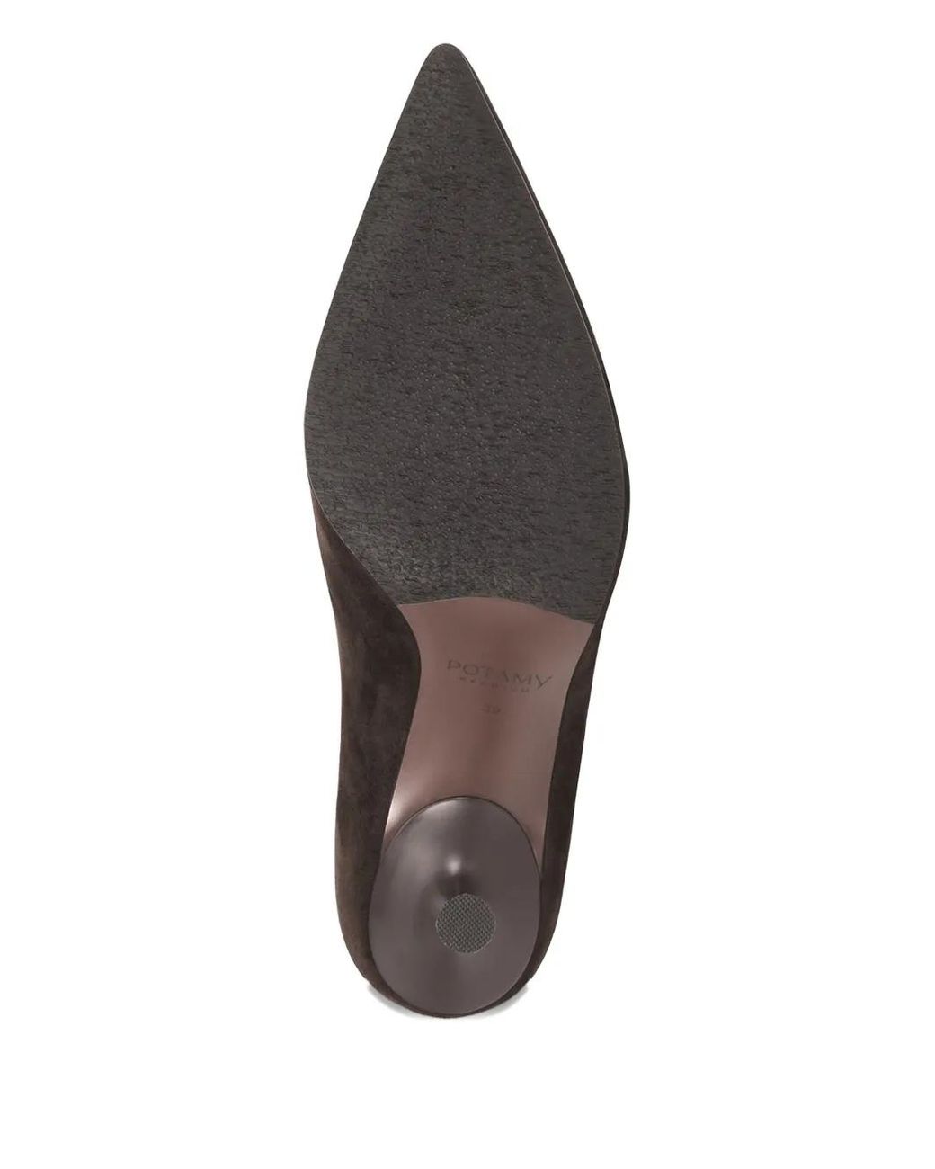 POTAMY Black Suede Heeled Knee-High Boots