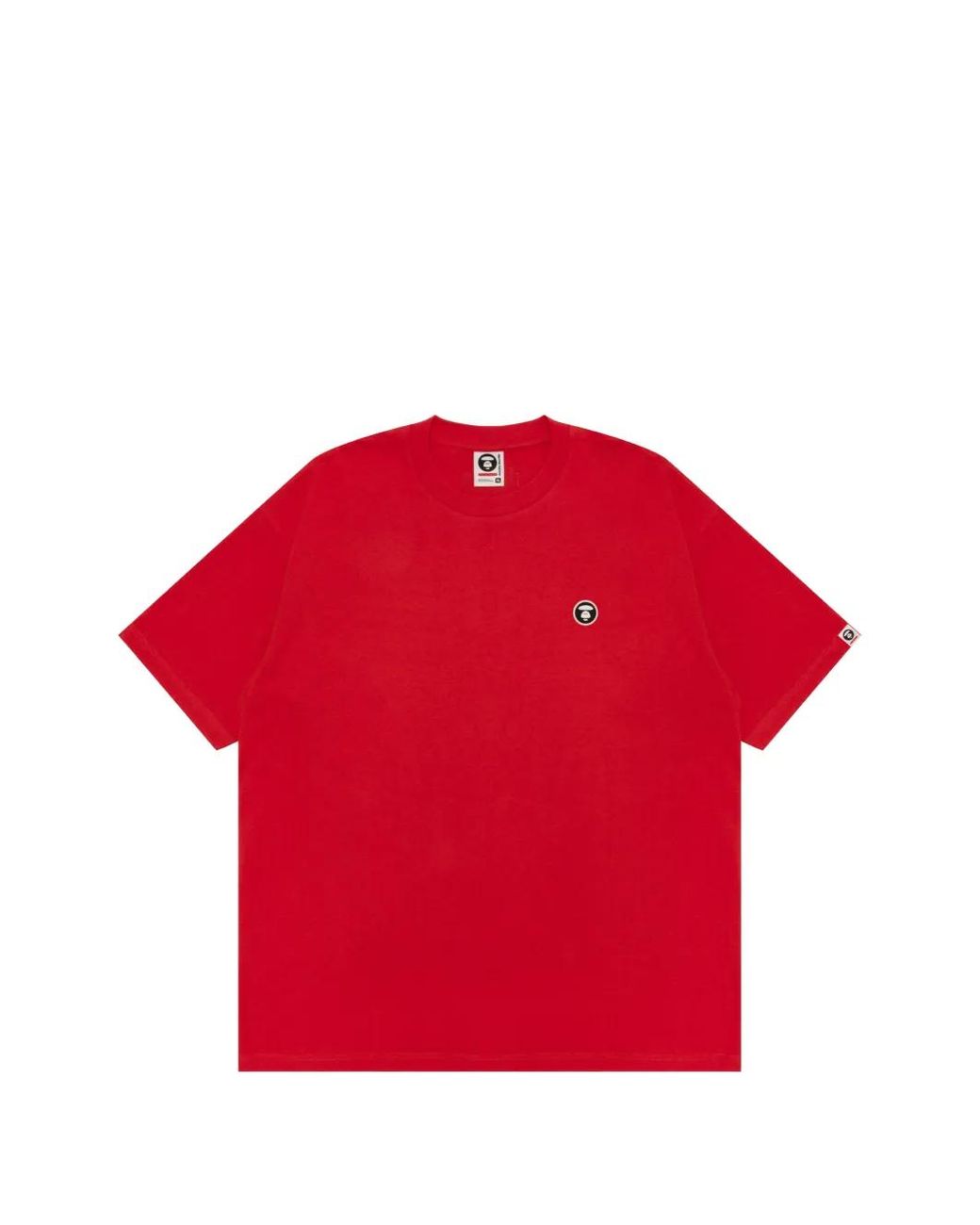 Aape By A Bathing Ape Red Logo-Patch T-Shirt for men