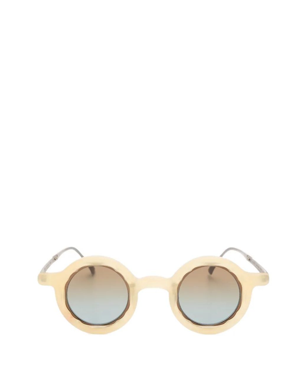 Rigards Metallic Round-Frame Sunglasses