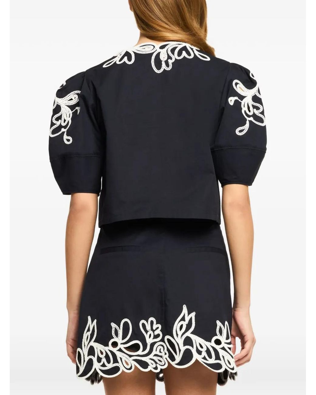 Cinq À Sept Blue Blouse Bellara Paisley Bloom