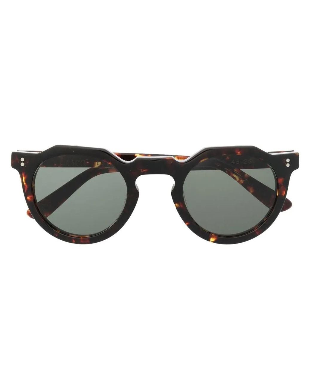 Lesca Black Pica Tortoiseshell Sunglasses