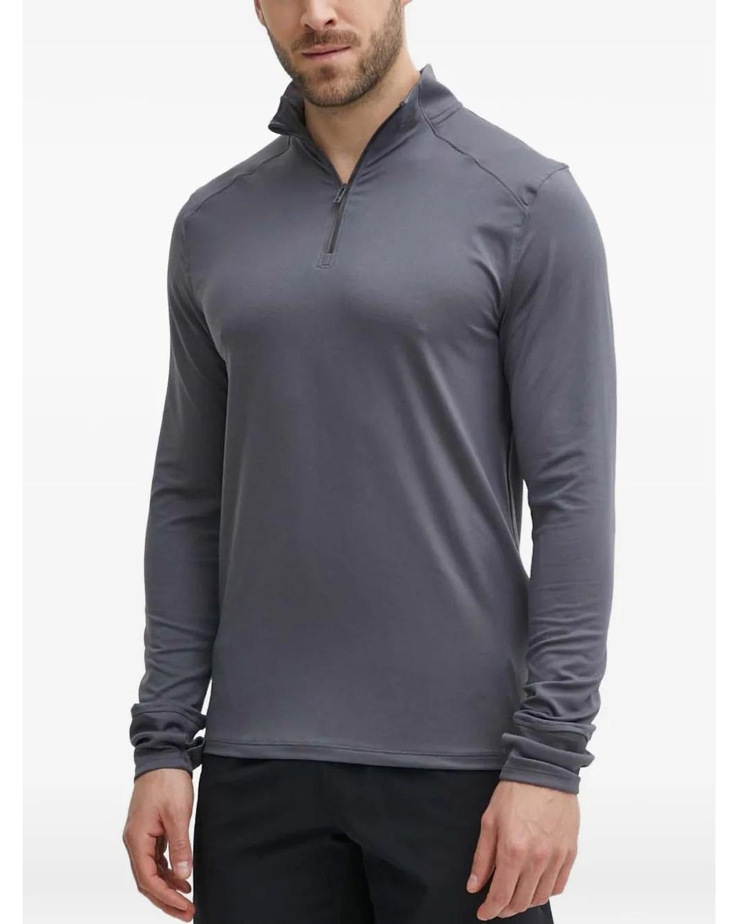 Under Armour Blue Qualifier Run Quarter-Zip Thumb-Slot Sweater for men
