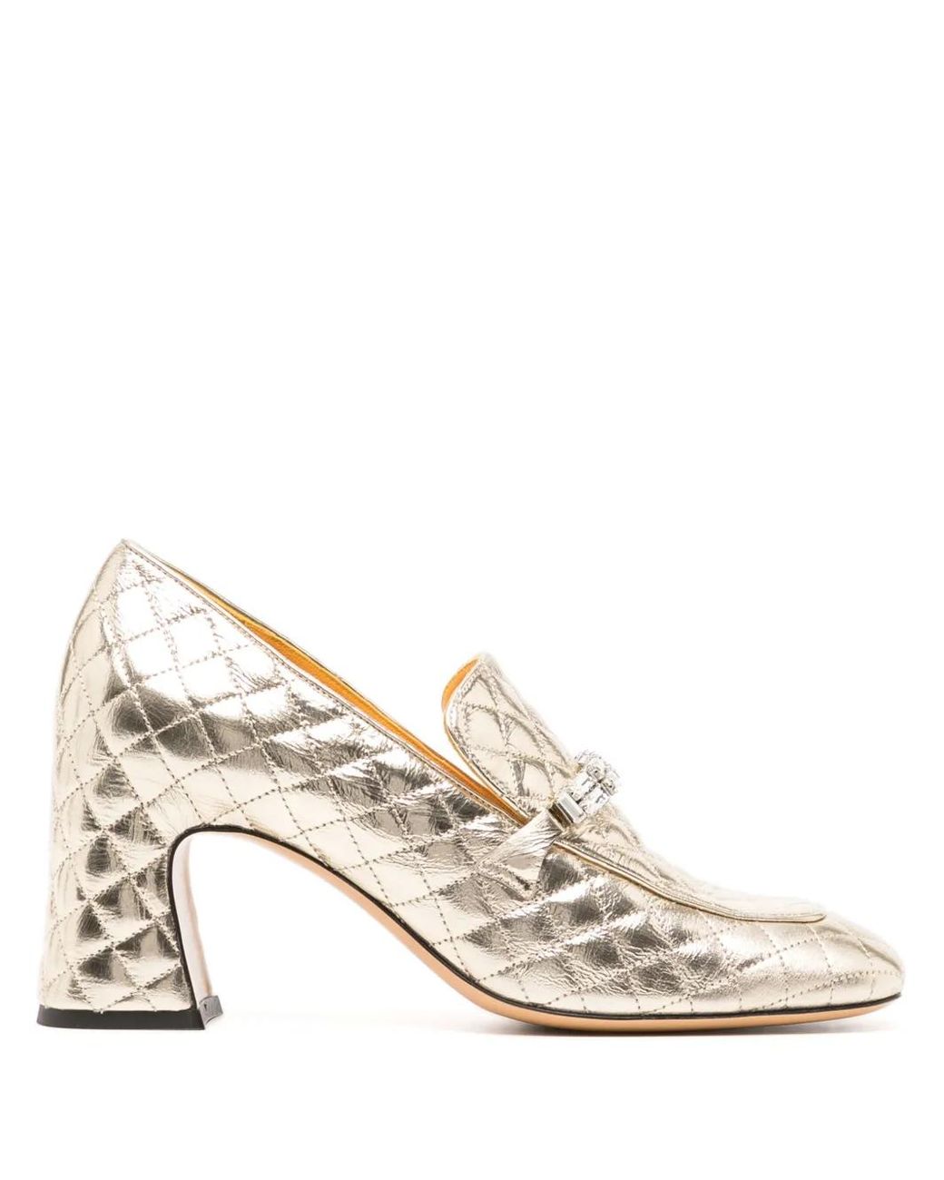 Madison Maison Natural 70Mm Quilted Leather Pumps