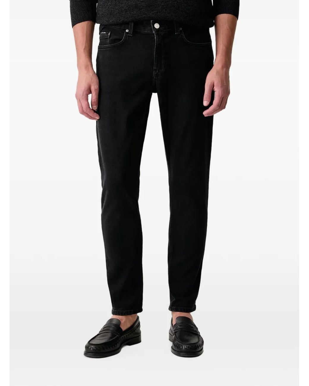Marc O' Polo Black Aric Faded-Effect Slim-Fit Jeans for men