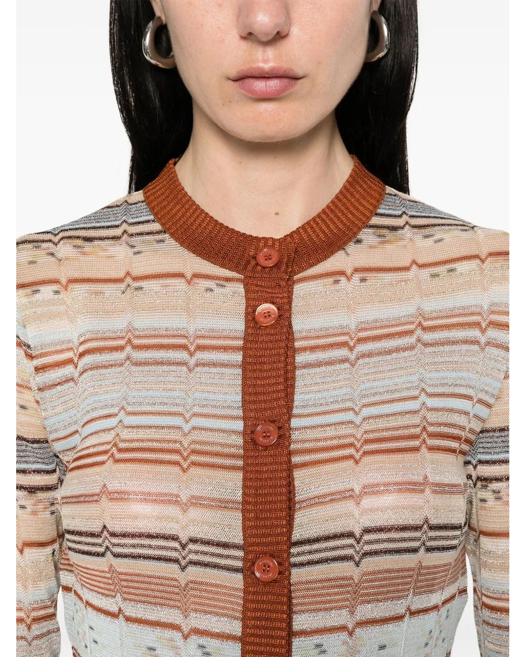 Missoni White Lurex-Detail Cardigan