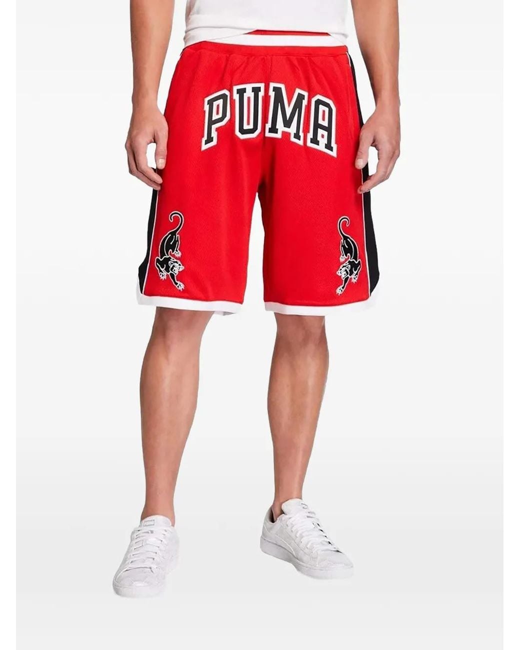 PUMA Red Last Dayz Mesh Shorts for men