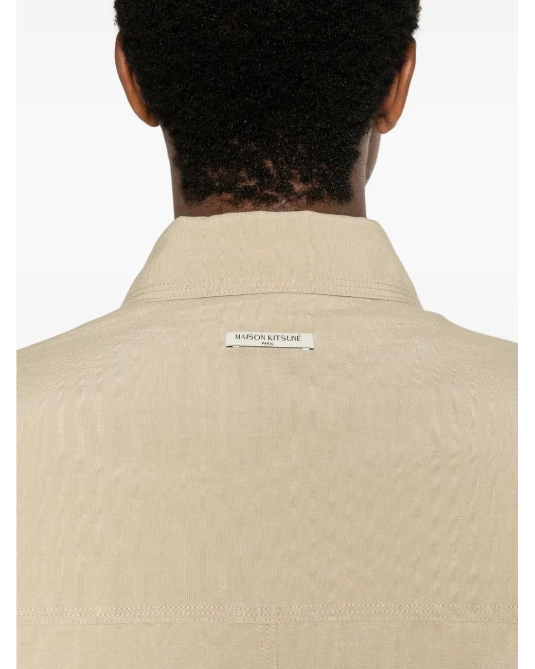 Maison Kitsuné Natural Zip-Front Utility Jacket for men