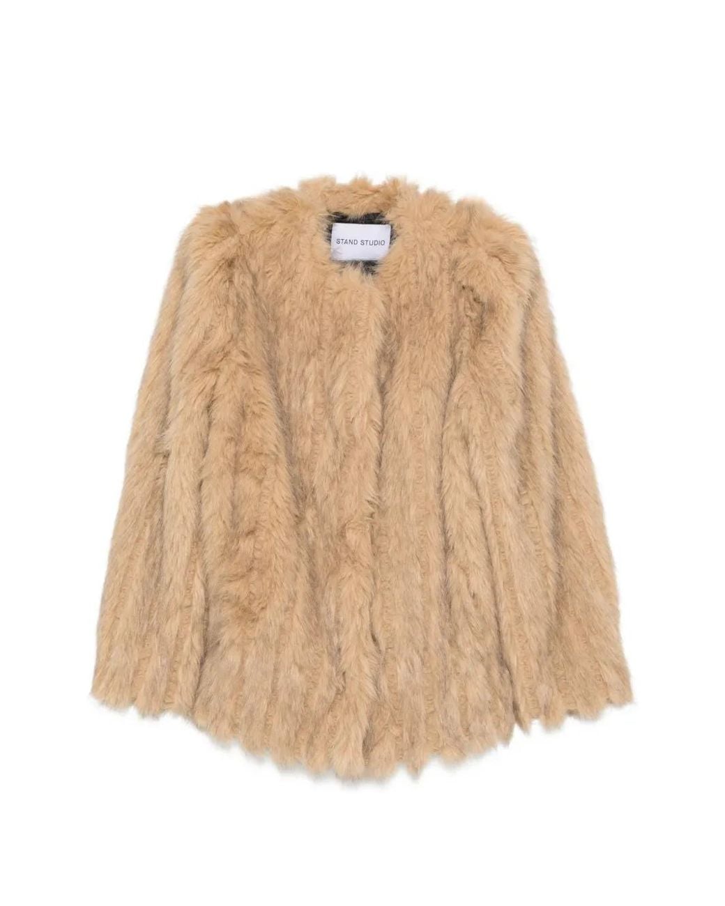 Stand Studio Natural Faux-Fur Jacket