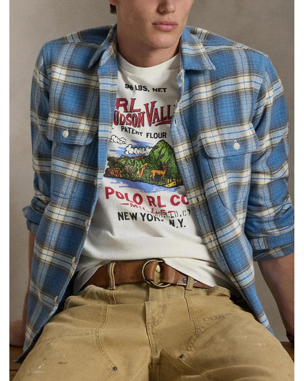 Polo Ralph Lauren White Crew-Neck Printed T-Shirt for men