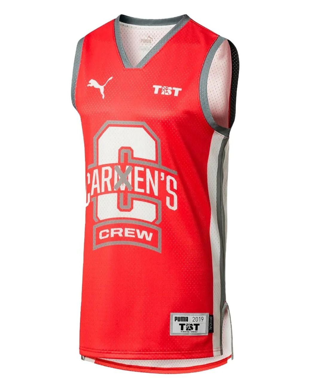 PUMA Red X Tbt 2019 Carmen's Crew Basketball Jersey for men