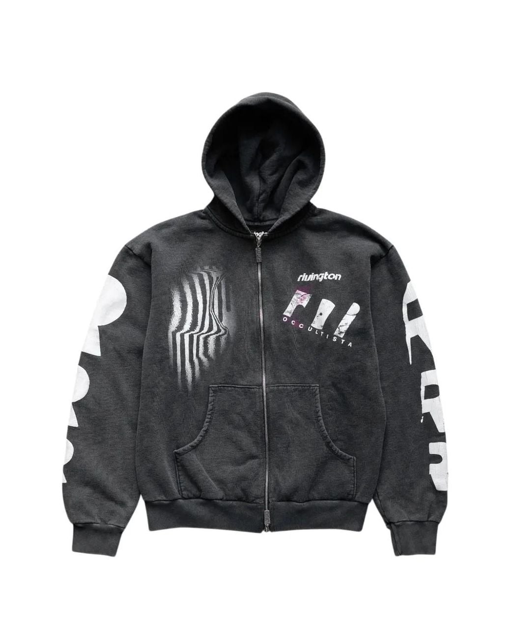 RRR123 Black Apocrypha Pious Graphic-Print Hoodie for men