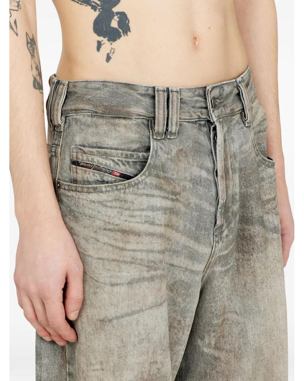 DIESEL White 1997 D-Enim Straight Jeans