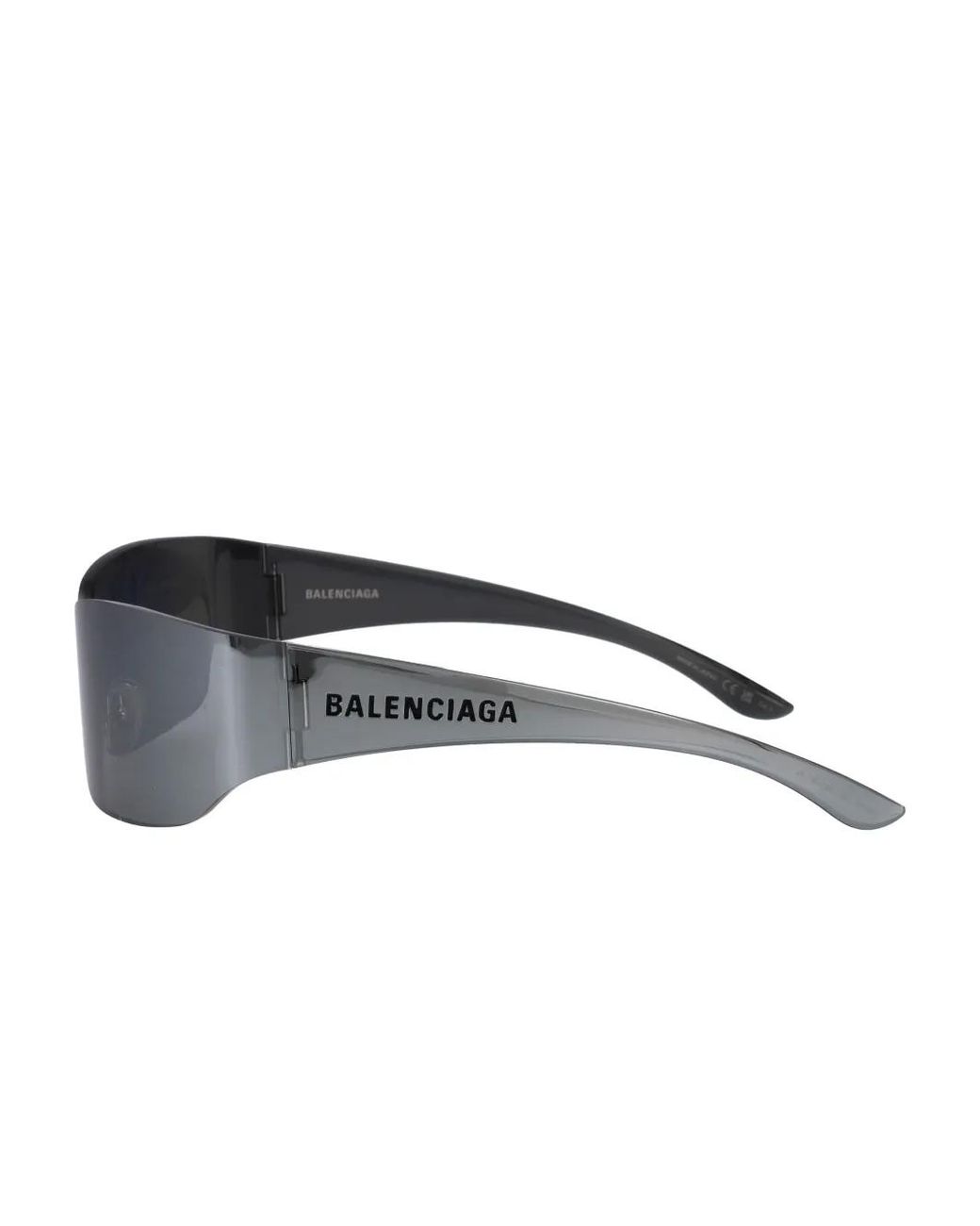 Balenciaga Gray Logo-Print Sunglasses for men