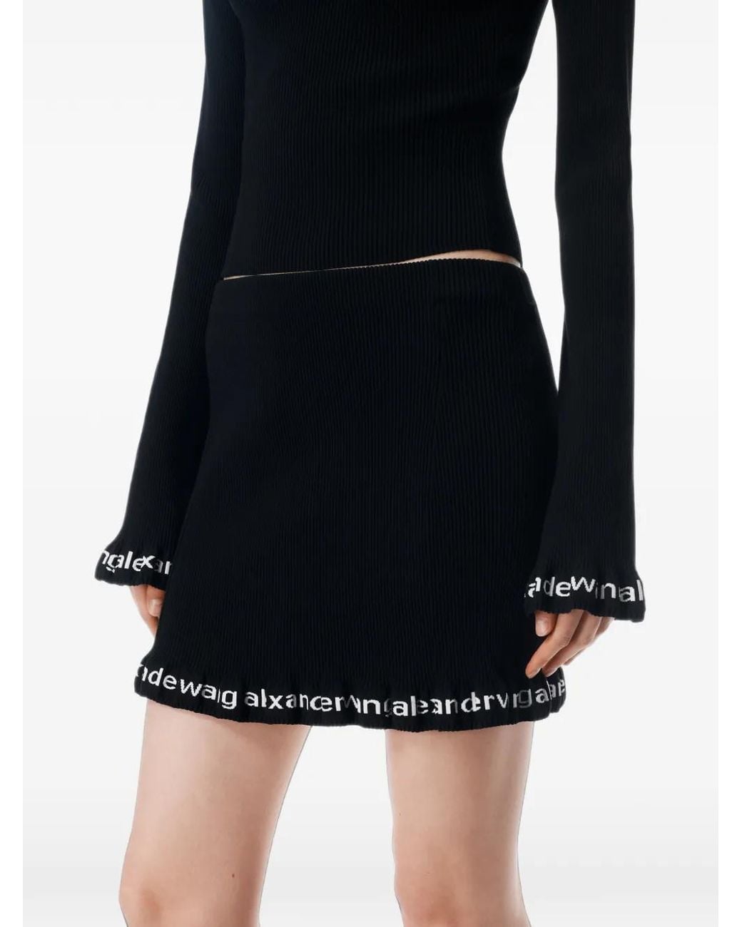 Alexander Wang Black Sleek Comfort Mini Skirt For