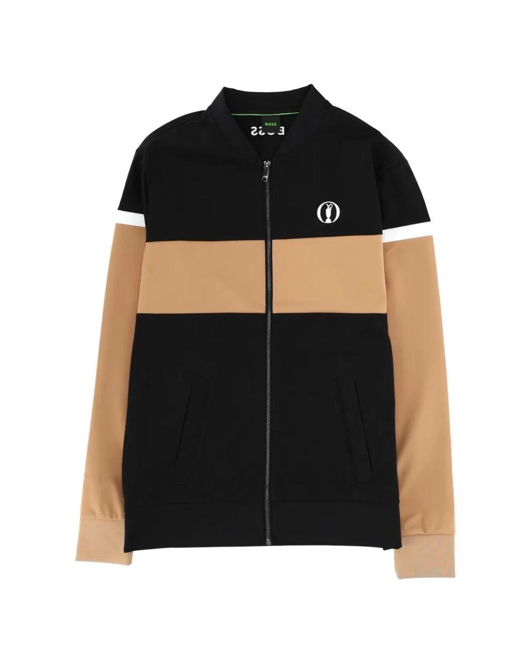 Boss Black Logo Zip-Up Sweatshirt for men