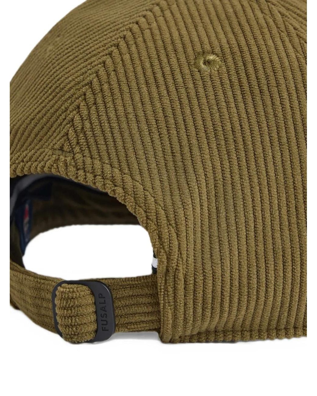 Fusalp Green Corduroy Logo-Detail Baseball Cap