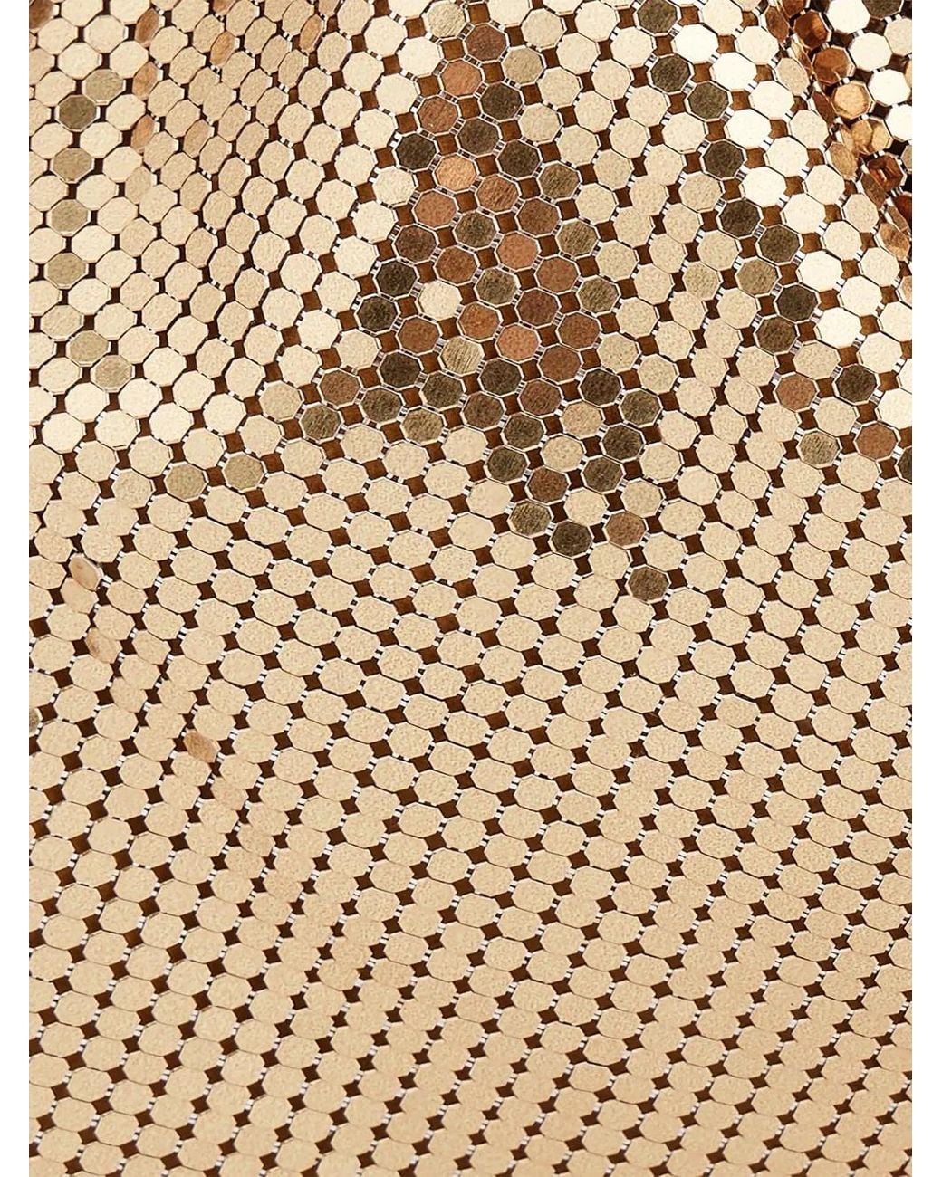 Rabanne Natural Pixel Tube Metallic Shoulder Bag
