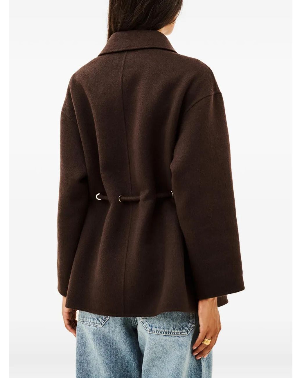 Ba&sh Brown Drawstring-Waist Jacket