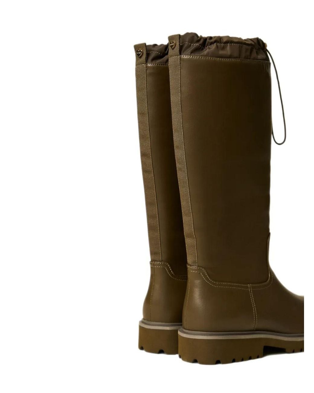Twinset Green Wellington Boots With Drawstring