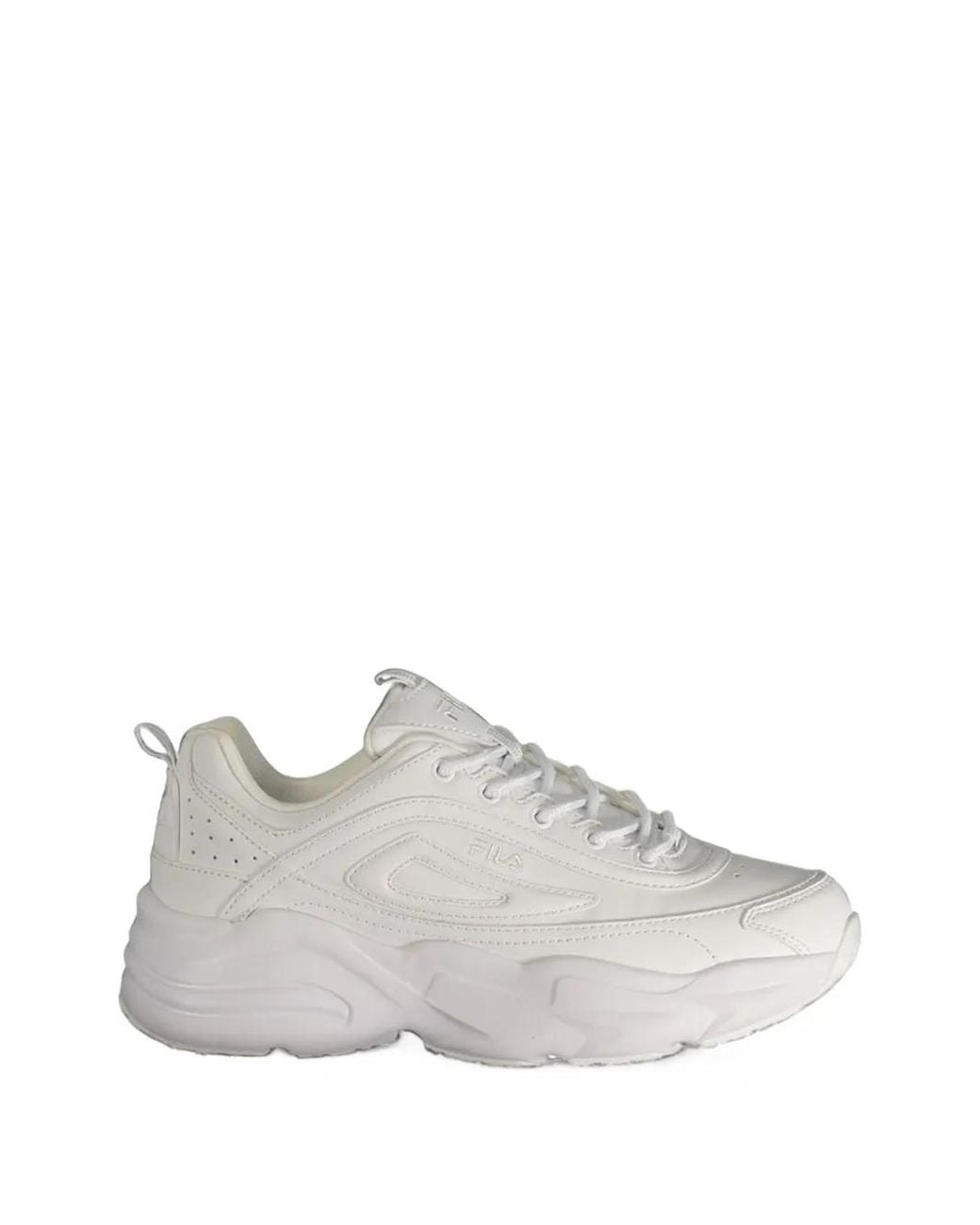 Fila White Skye Zp Logo-Embroidered Chunky Sneakers