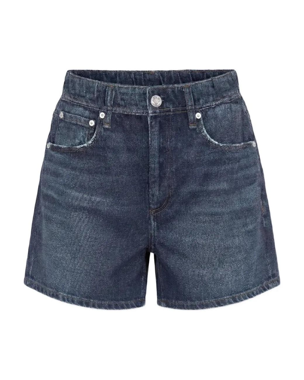Rag & Bone Blue Frayed Shorts