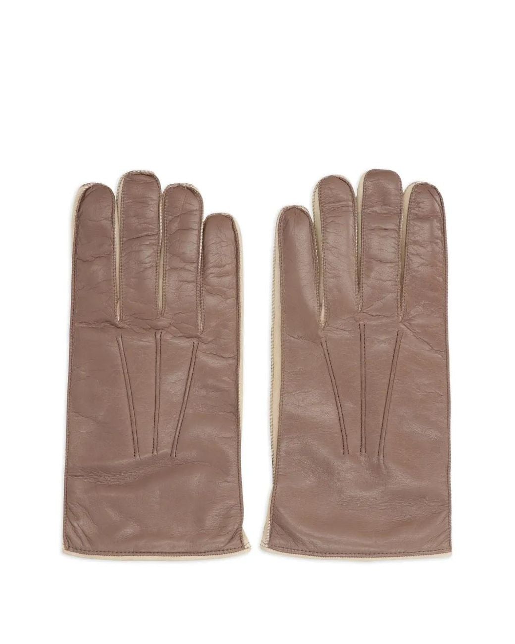 Moorer Brown Clifton Leather Gloves for men