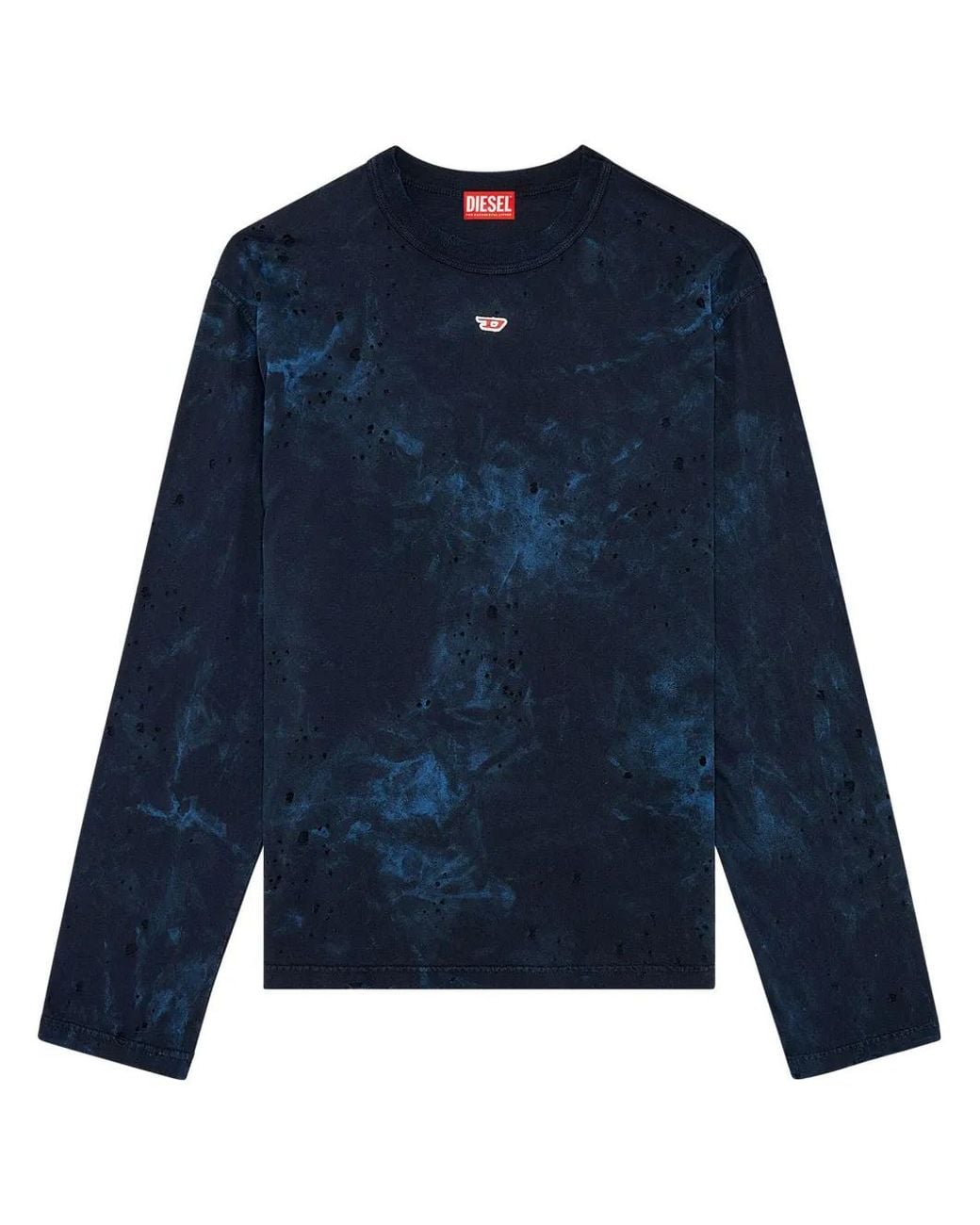 DIESEL Blue T-Crane-Ls-N2 Cotton Sweatshirt for men