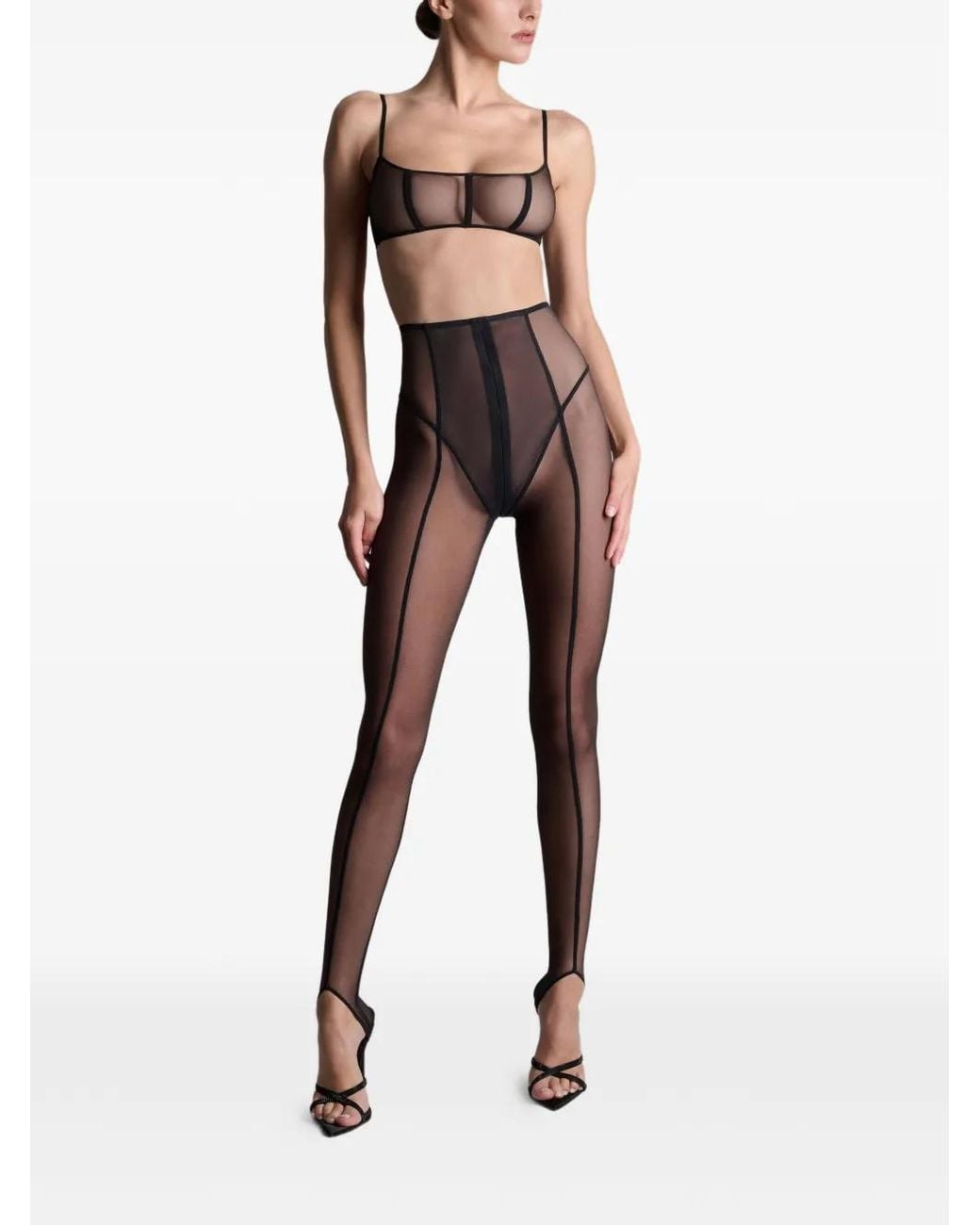 Maison Close Gray L'Amoureuse Stirrup Leggings