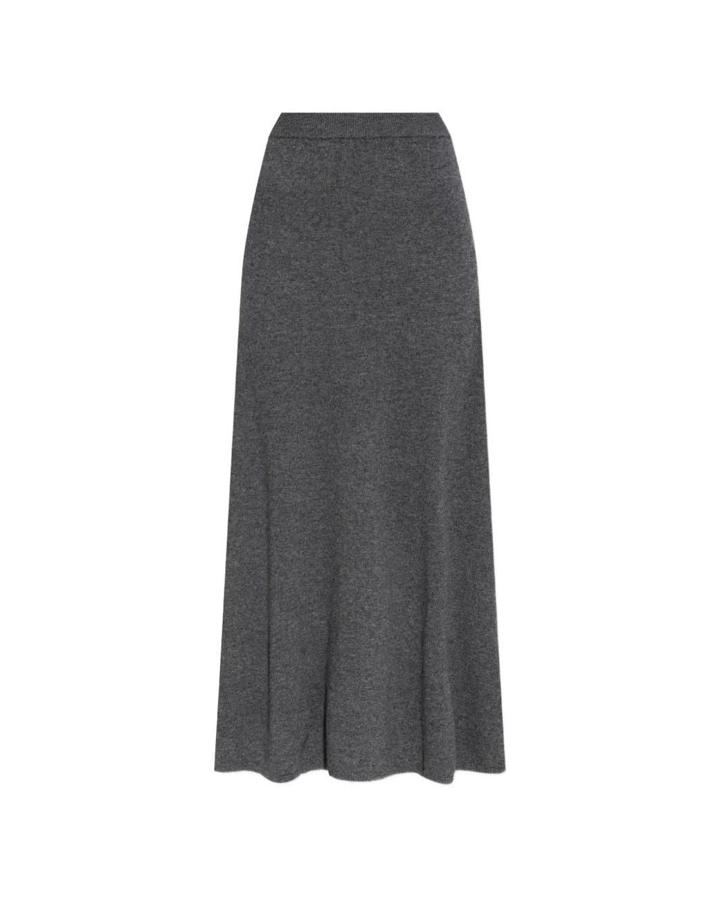 Lisa Yang Gray Dolly Knitted Midi Skirt