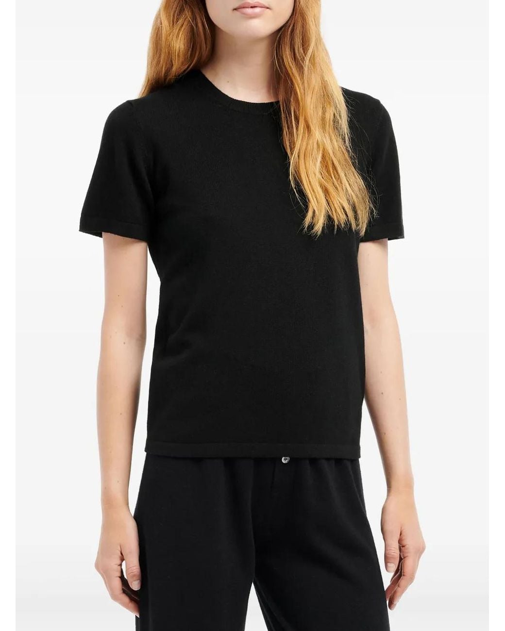Barrie Black Knitted T-Shirt