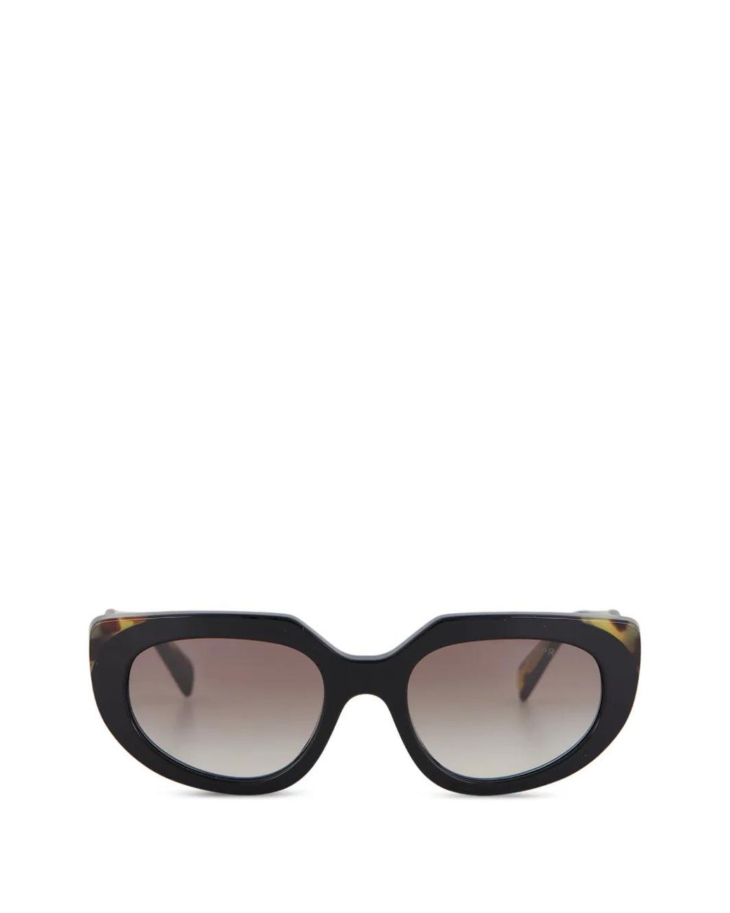 Prada Gray Geometric-Frame Sunglasses