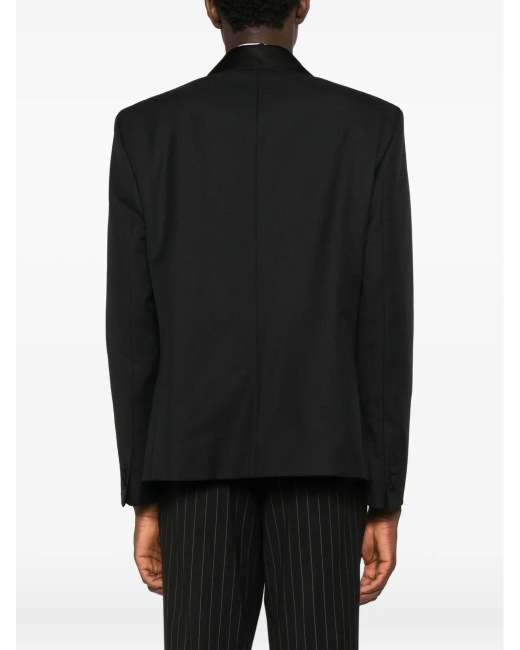 Notrainproof Black Notched-Lapel Blazer for men